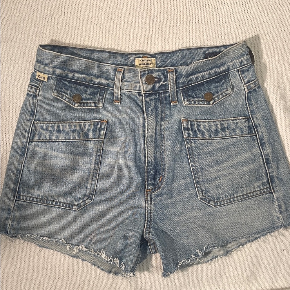 Citizen of Humanity Kamila Women's Light Blue Jean Shorts size 25 100% cotton
